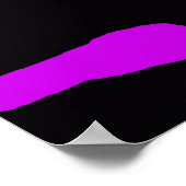 Lila Zebra Strip-Tierausdruck Poster (Ecke)