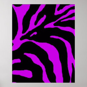 Lila Zebra Strip-Tierausdruck Poster
