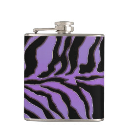 Lila Zebra Striped Tierdruck-Flasche Flachmann