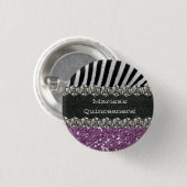 Lila Zebra Stripes Feier Button (Vorne & Hinten)