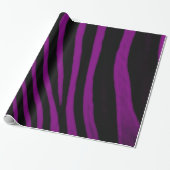 Lila Zebra Stripes Jeden Anlaß Geschenkpapier (Ungerollt)