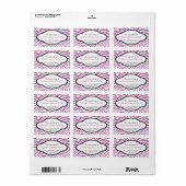 Lila Zebra Stripes Muster Buchplatte Adressaufkleber (Vorne)