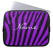 Lila Zebra stripes Neopren-Laptop-Hülse Laptopschutzhülle (Vorderseite)