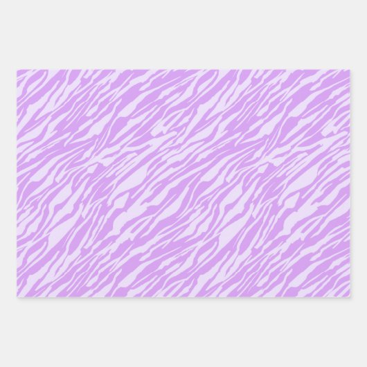 Lila Zebra- und Leopardrucke Geschenkpapier Set (Vorderseite 3)