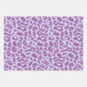 Lila Zebra- und Leopardrucke Geschenkpapier Set (Vorderseite 2)