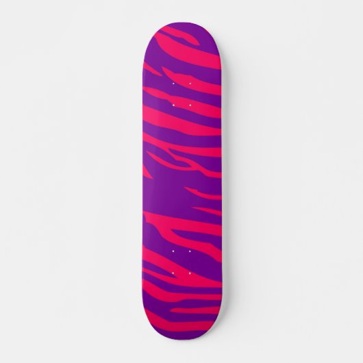 Lila Zebra-Zebra-Skateboard in heiß rosa Skateboard (Vorne)