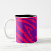 Lila Zebra-Zebra-Tasse-Cups Zweifarbige Tasse (Links)