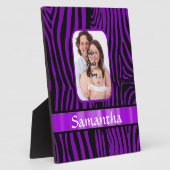 Lila Zebradruck Fotoplatte (Seite)