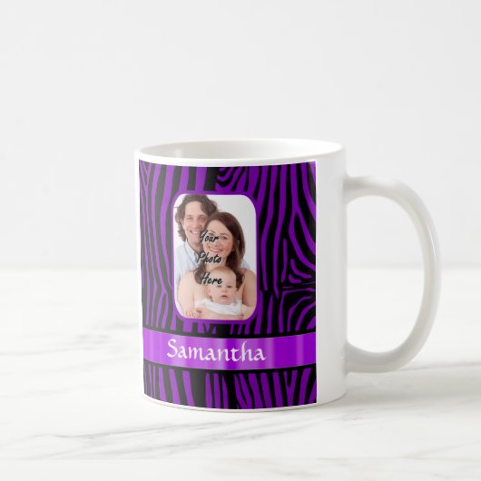 Lila Zebradruck Kaffeetasse (Rechts)