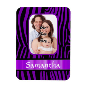 Lila Zebradruck Magnet