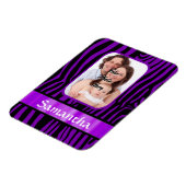 Lila Zebradruck Magnet (Linke Seite)