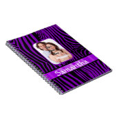 Lila Zebradruck Notizblock (Rechte Seite)