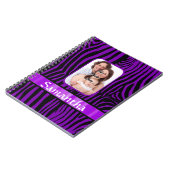 Lila Zebradruck Notizblock (Linke Seite)