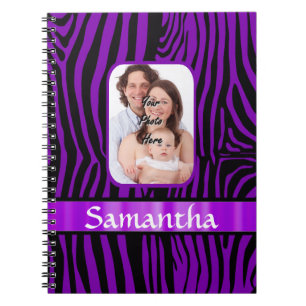 Lila Zebradruck Notizblock