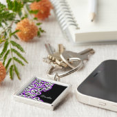 Lila Zebraherzen Schlüsselanhänger (Seite)