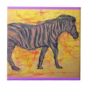 lila Zebrakunst Fliese