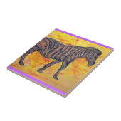 lila Zebrakunst Fliese (Seite)