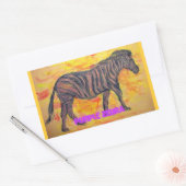 lila Zebrakunst Rechteckiger Aufkleber (Umschlag)