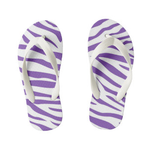 Lila Zebrastreifen Flip Flops für Kinder Kinderbadesandalen