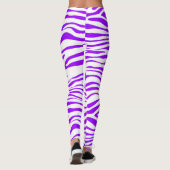 Lila Zebrastreifen Leggings (Rückseite)