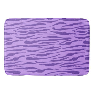 Lila Zebrastreifen-Muster Badematte