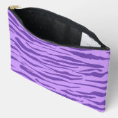 Lila Zebrastreifen-Muster Zubehörtasche (Offen)