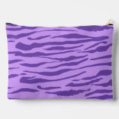 Lila Zebrastreifen-Muster Zubehörtasche (Rückseite)