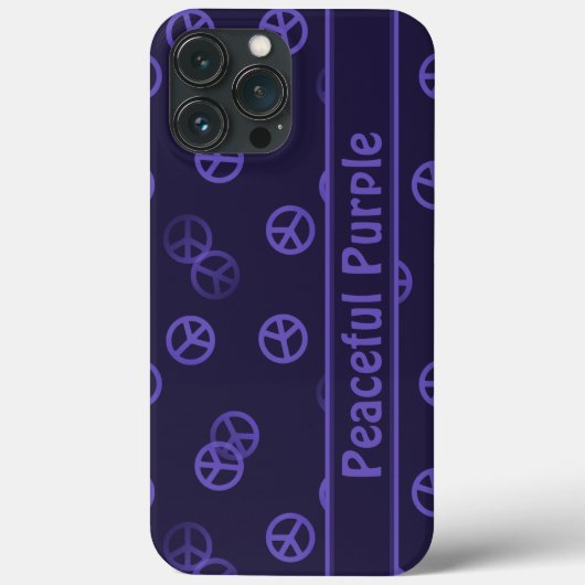 Lila Zeichenmuster mit benutzerdefiniertem Text Case-Mate iPhone Hülle (Rückseite)