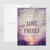 Lila Zeichnen einer benutzerdefinierten Textpostka Postkarte (Vorne/Hinten)