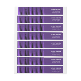 Lila Zeile Tassels Wraparound-Adressetikett