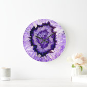 Lila Zeit Große Wanduhr (Zuhause)