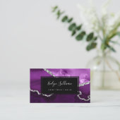 lila Zeit Visitenkarte (Stehend Vorderseite)