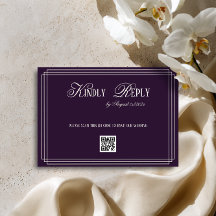 Lila zeitloses Old-Money-Hochzeit