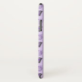 Lila Zeitungsmuster Case-Mate iPhone Hülle (Hinten/Rechts)