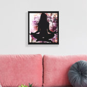 Lila Zen-Frau Doing Yoga Medizin Leinwand (Insitu (Wohnzimmer))