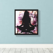 Lila Zen-Frau Doing Yoga Medizin Leinwand (Insitu (Holzboden))