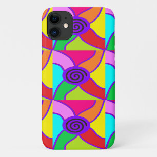 Lila zentriertes Hippie-Style Art Art Spiralskop f Case-Mate iPhone Hülle