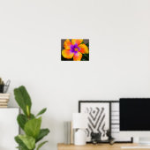 Lila Zentrum für Blume Poster (Heimbüro)