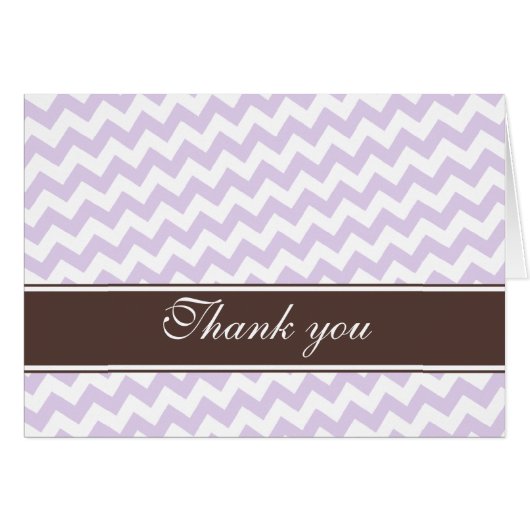 Lila Zickzack brauner Streifen individuell Danke K (Vorderseite (Horizontal))