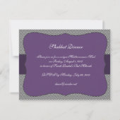 Lila Zickzack Einladung - Einlage (Vorderseite)