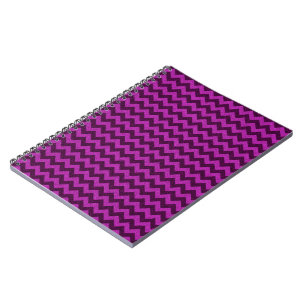 Lila Zickzack Glitter Notizblock