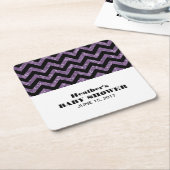 Lila Zickzack Glitzer Kinderdusche Untersetzer (angewinkelt)