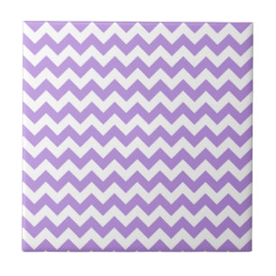 Lila Zickzack, Lila Chevron, Geometrisches Muster Fliese