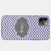 Lila Zickzack Personalisiert Case-Mate iPhone Hülle (Rückseite (Horizontal))