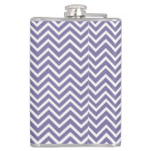 Lila Zickzack Personalisiert Flachmann (Rückseite)