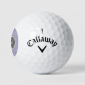 Lila Zickzack Personalisiert Golfball (Logo)