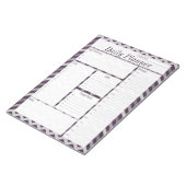 Lila Zickzack Tagesplaner Notizblock (angewinkelt)