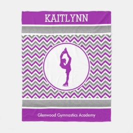 Lila Zickzack Zahl Skater-personalisierte Decke