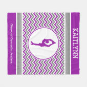 Lila Zickzack Zahl Skater-personalisierte Decke (Vorderseite (Horizontal))