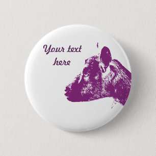 Lila Ziege Button